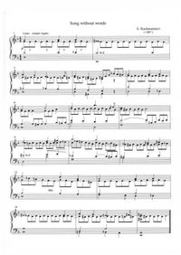 Chanson sans texte - Sergei Rachmaninoff